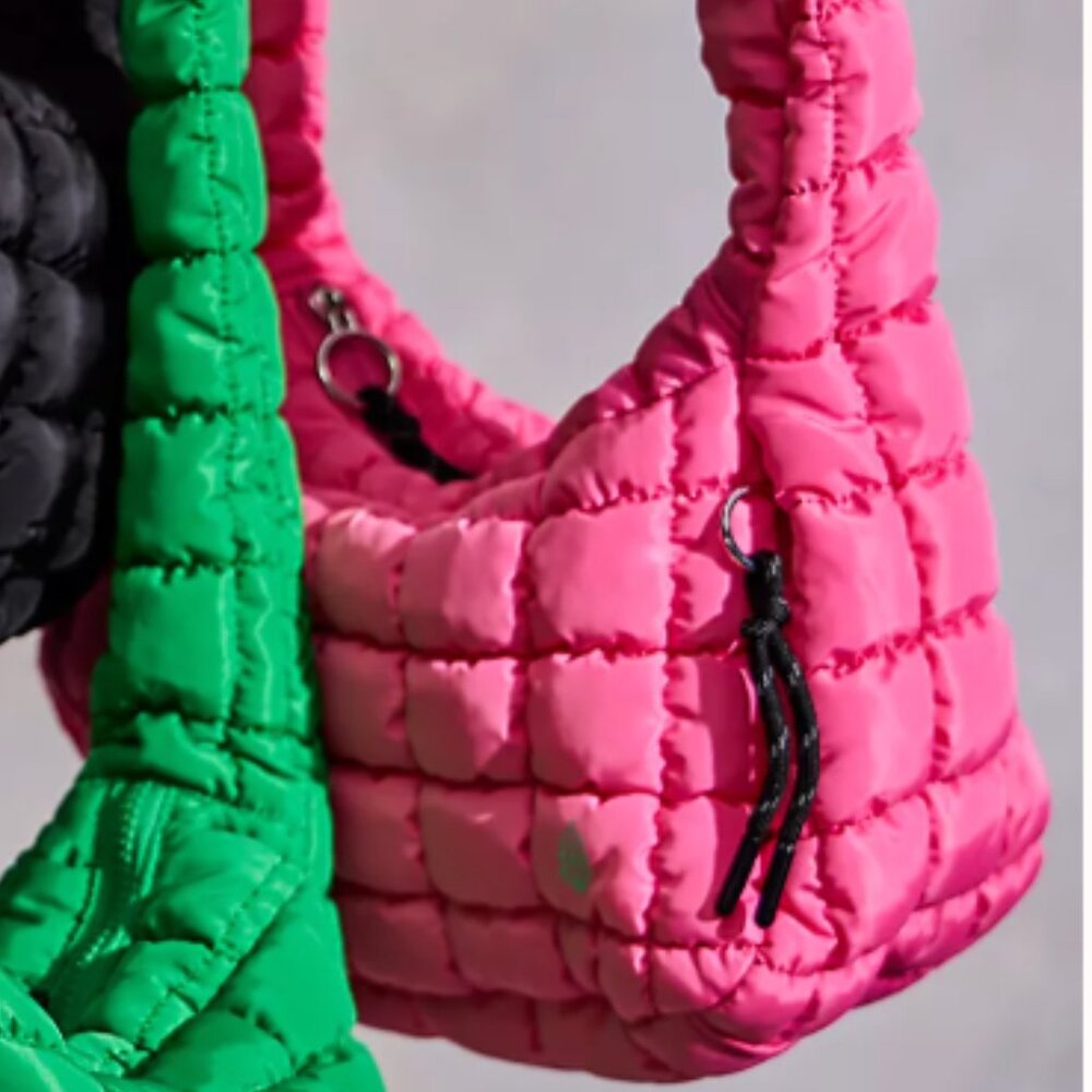 NWT FP MOVEMENT sold out color Free People Quilted Mini Carryall Sling Bubblegum